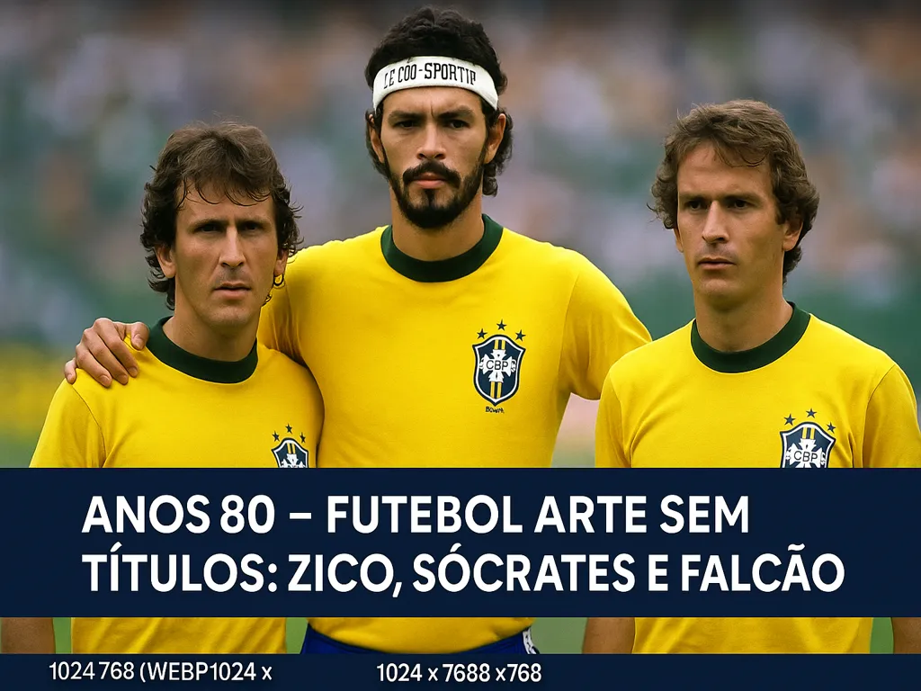 Anos 80 – Futebol Arte sem Títulos: Zico, Sócrates e Falcão